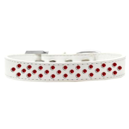 UNCONDITIONAL LOVE Sprinkles Red Crystals Dog CollarWhite Size 12 UN784126